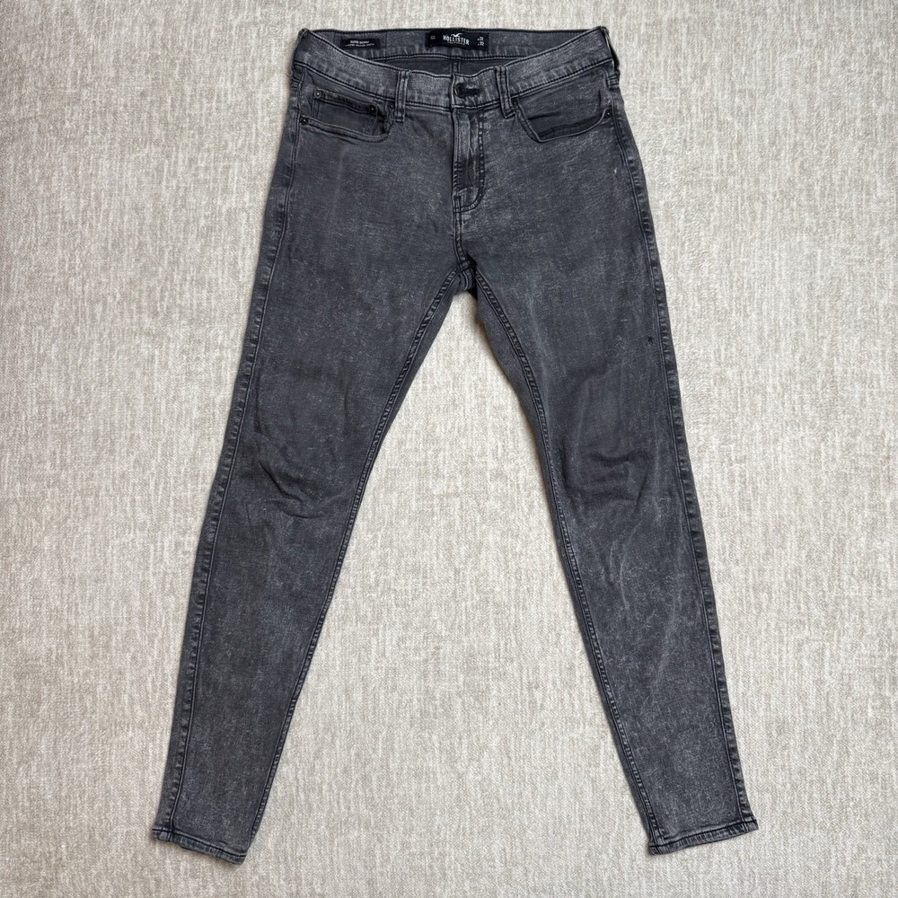 Hollister Advanced Stretch Skinny Jeans Light Black Men Size 31 Inseam 32